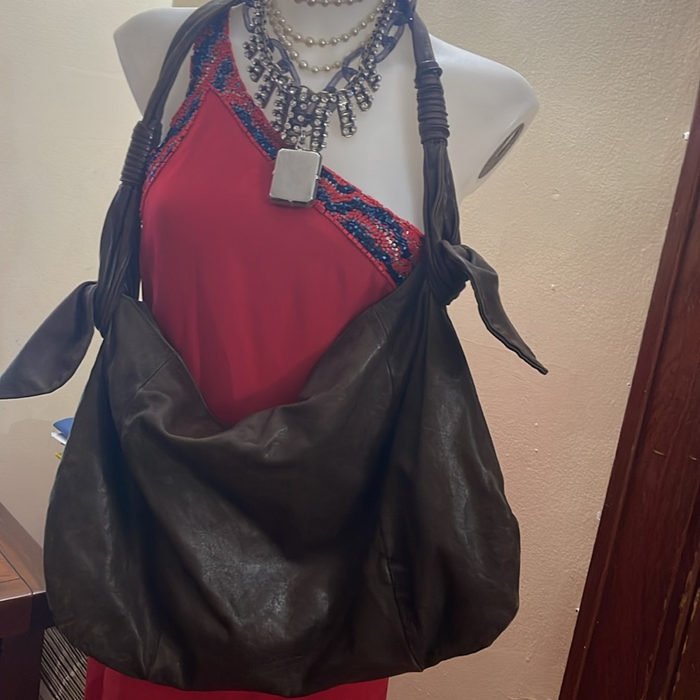 MaxMara Weekend  Brown Leather Shoulder Bag